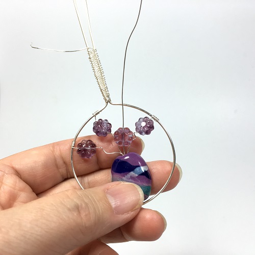 How to Make a Wire Vase of Flowers Pendant Tutorial The Beading Gem's
