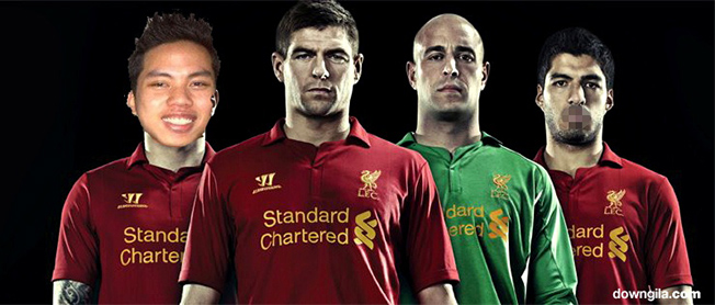 Liverpool new shirt banner