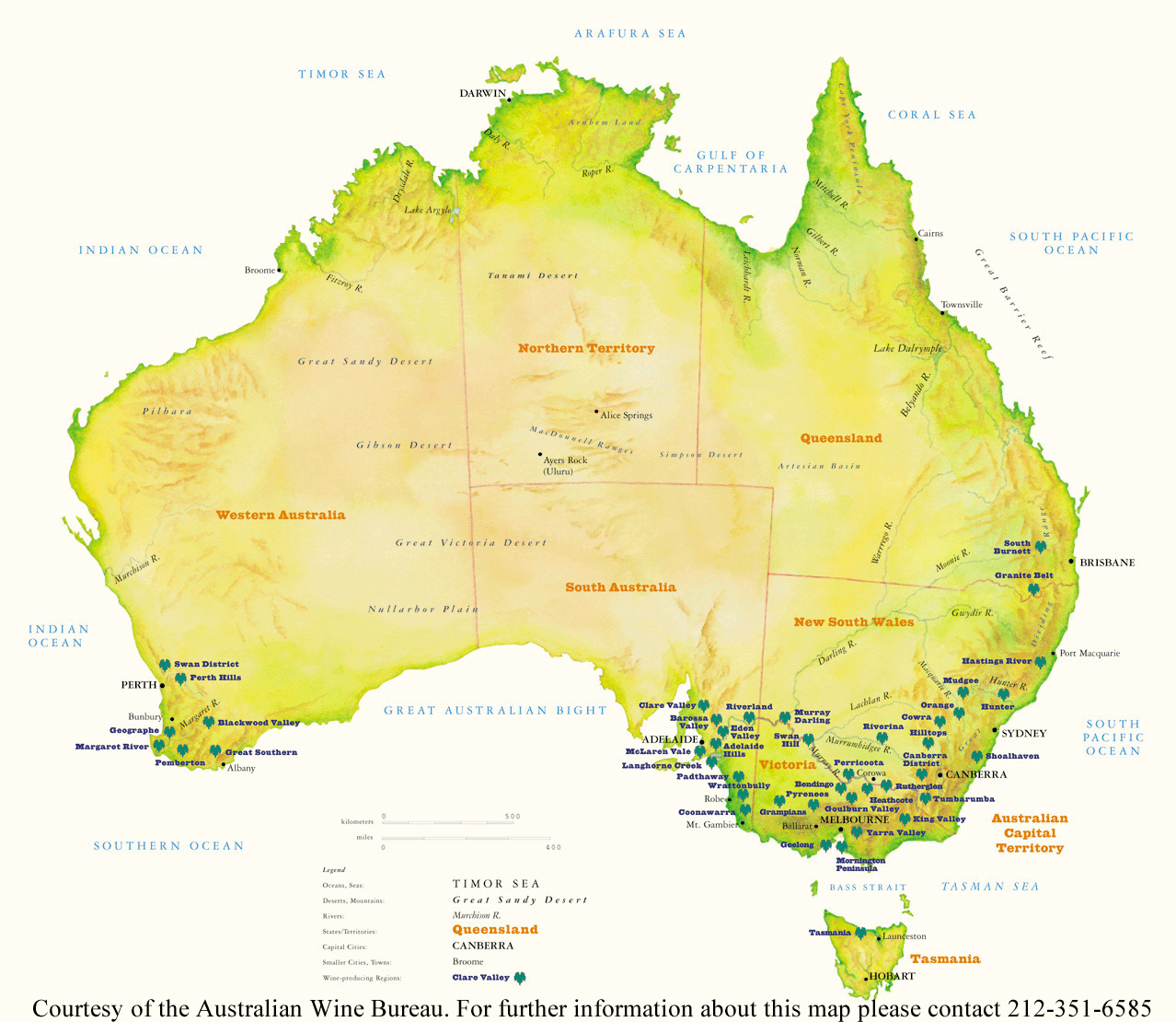 mapa completo das regies vincolas da austrlia