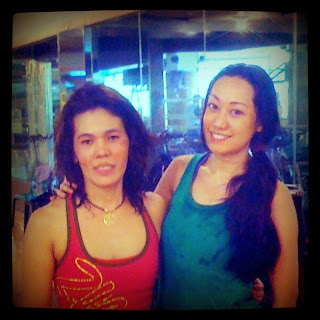 Trisha Claudine Sebastian after Zumba with Gold's Gym Zumba Instructor Marietes Trisha Claudine Sebastian after Zumba with Gold's Gym Zumba Instructor Marietes