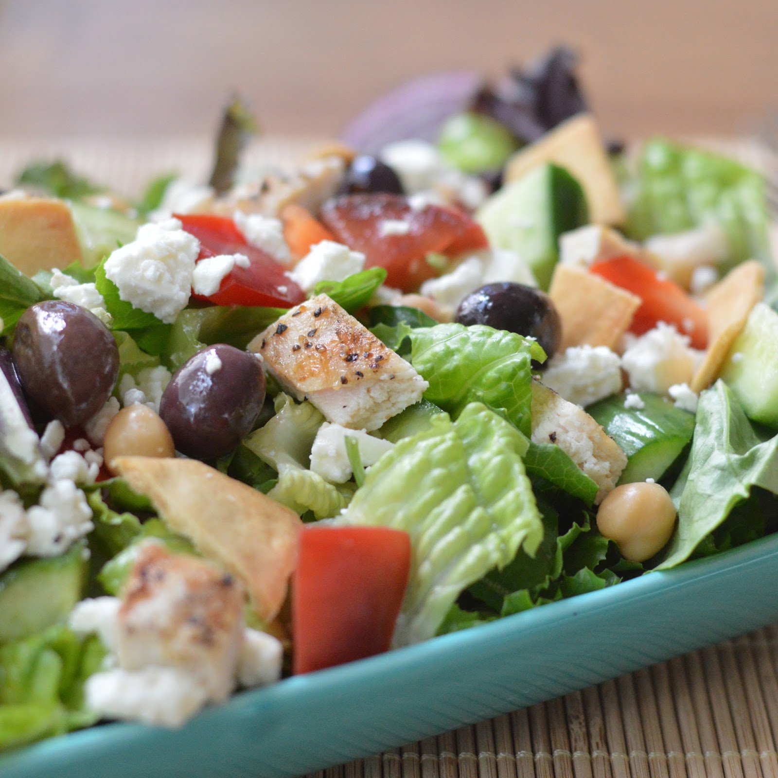 Loaded Greek Salad with Tzatziki Dressing Virtually Homemade Loaded