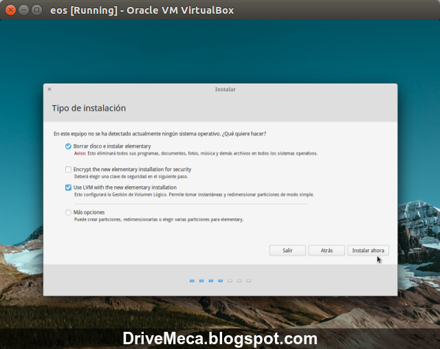 DriveMeca instalando elementaryOS Freya paso a paso