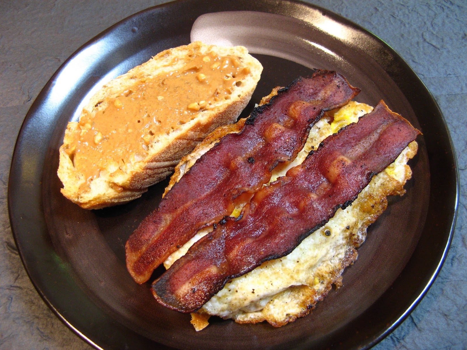 Duck Soup Easy Bacon, Egg, and Peanut Butter Sandwich