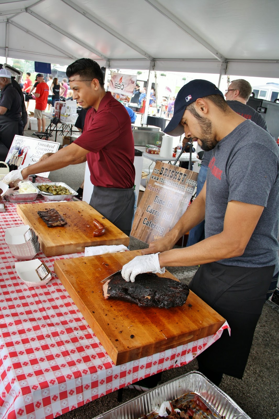 The Brisket House booth at Houston BBQ Festival