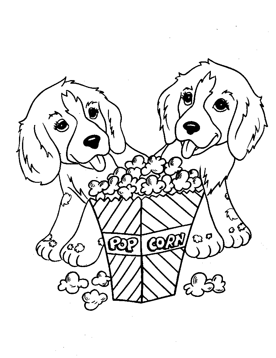 Cute Dog Animal Coloring Pages Books For Print