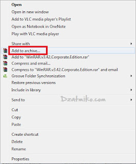 Cara Membuat File Dalam Bentuk zip dan rar Dengan Mudah winrar