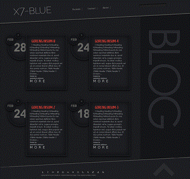 X7 - Blue Blogger Template
