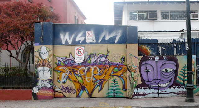 graffiti street art in recoleta, santiago de chile