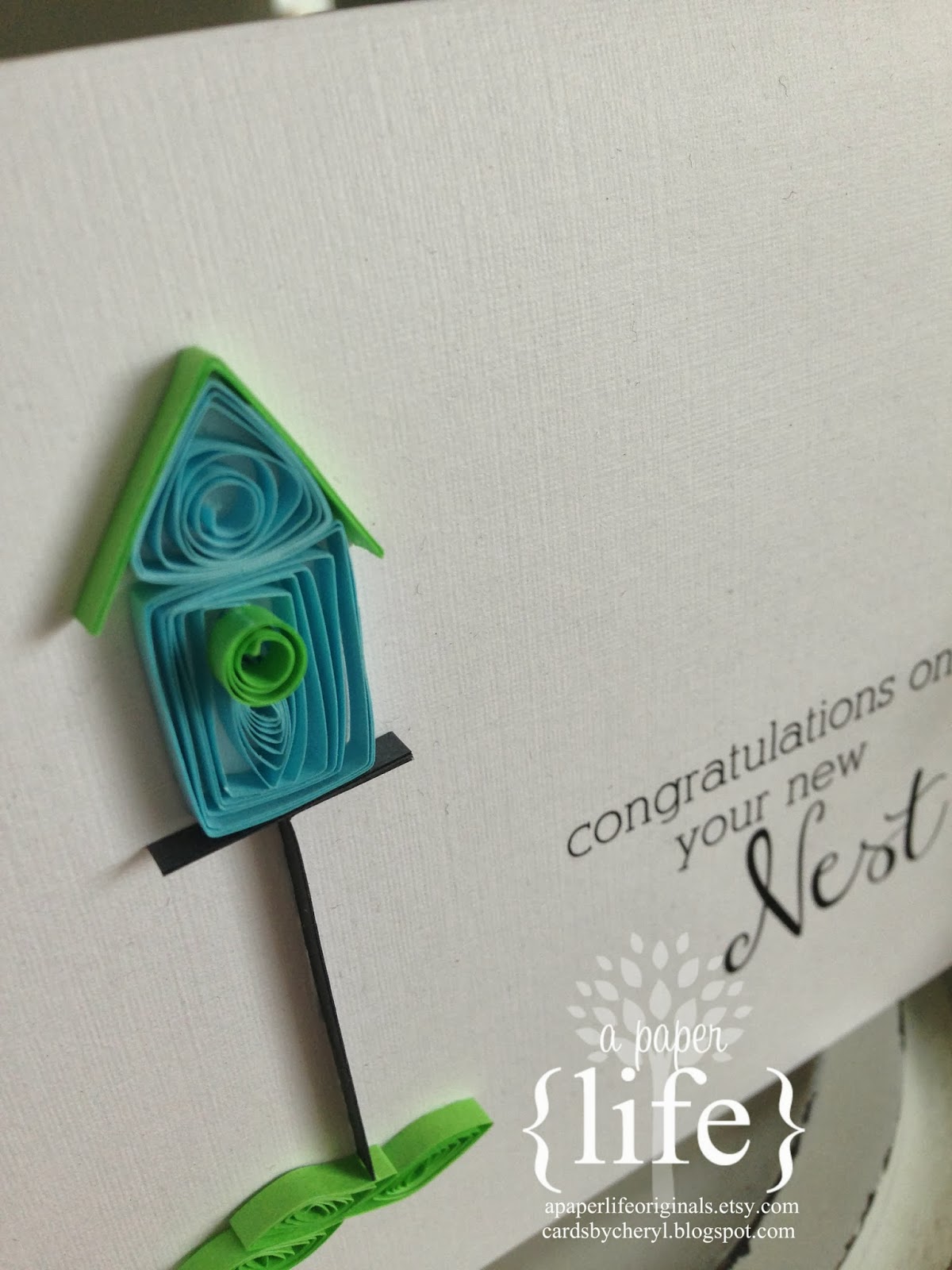 I made this cute bird house a while ago { here }