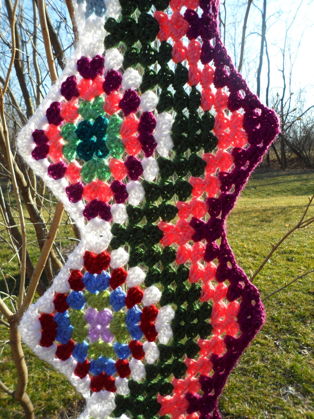 Loose Threads Granny Square Ripple Afghan