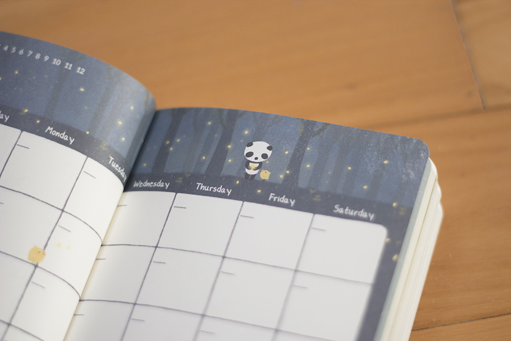 november! artbox pink panda planner