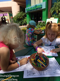 Children coloring at Epcot International Flower and Garden Festival
