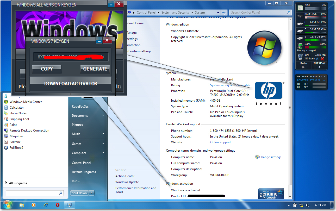 activation code for windows 7 ultimate crack
