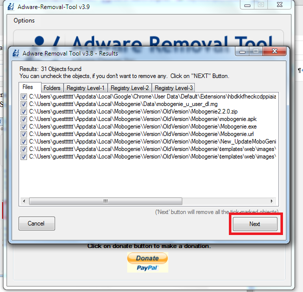 adware removal tool- clean