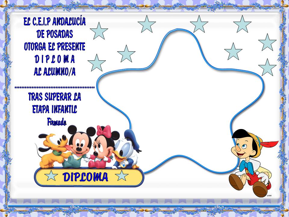 diplomas infantiles