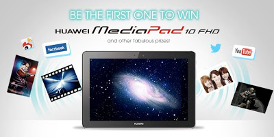 [Expired] Participate In Win Huawei Mediapad 10 FHD Contest By Huawei Device : Win 6 Huawei Mediapad 7 Lite (Tablets), 2 Huawei Mediapad 10 FHD (Tablets), 8 Pen Drives And 42 Mediapad T-Shirts !!! (Worldwide)