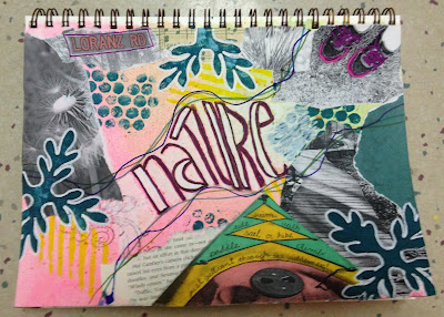 Nature art journal page Nature art journal page