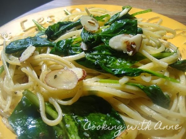 Linguine with Baby Spinach and Almonds