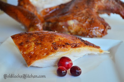 Butterflied Turkey with Cranberry Molasses Glaze- The Goldilocks Kitchen