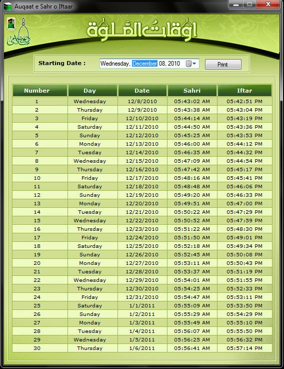 timetable of namaz timetable of namaz