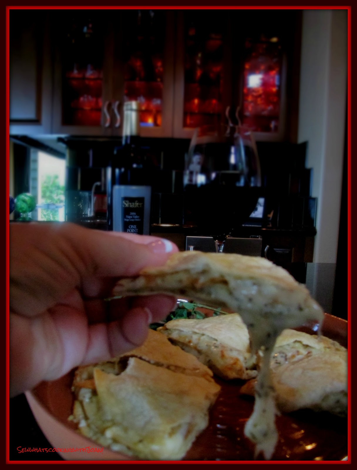 Sew what's cooking with Joan! Stacked Fontina quesadilla's with a