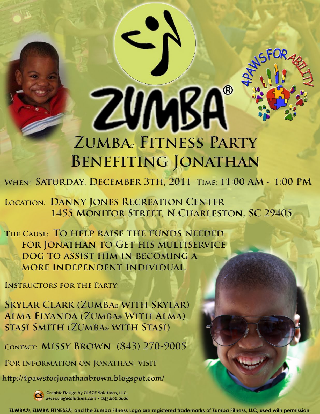 our world zumba fitness party benefiting jonathan zumba fundraiser flyer template