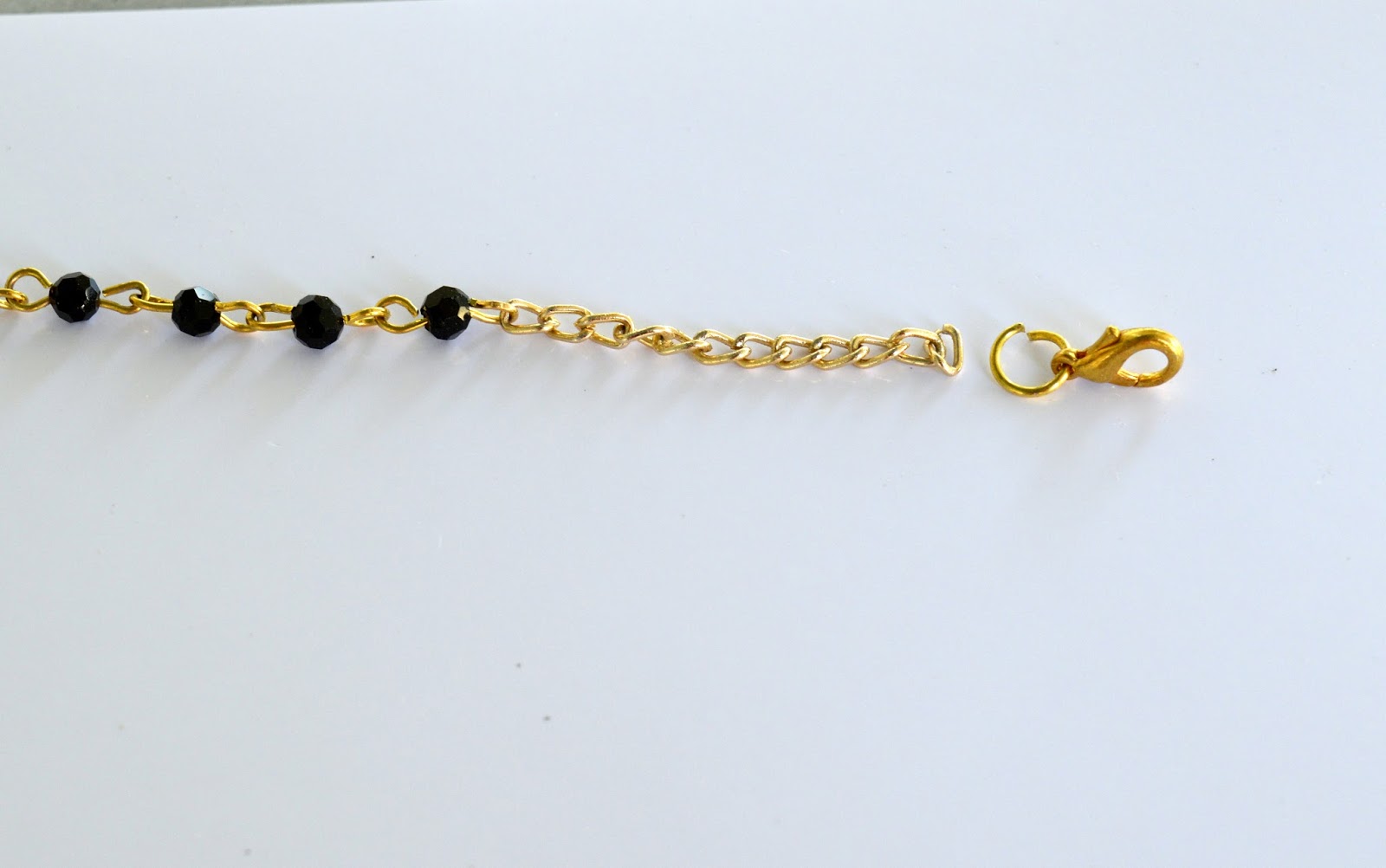 Chain and glass connector bracelet DIY happy girly crafty