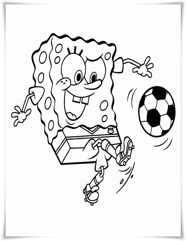 SpongeBob Schwammkopf 1 - Schule und Familie - malvorlagen spongebob kostenlos