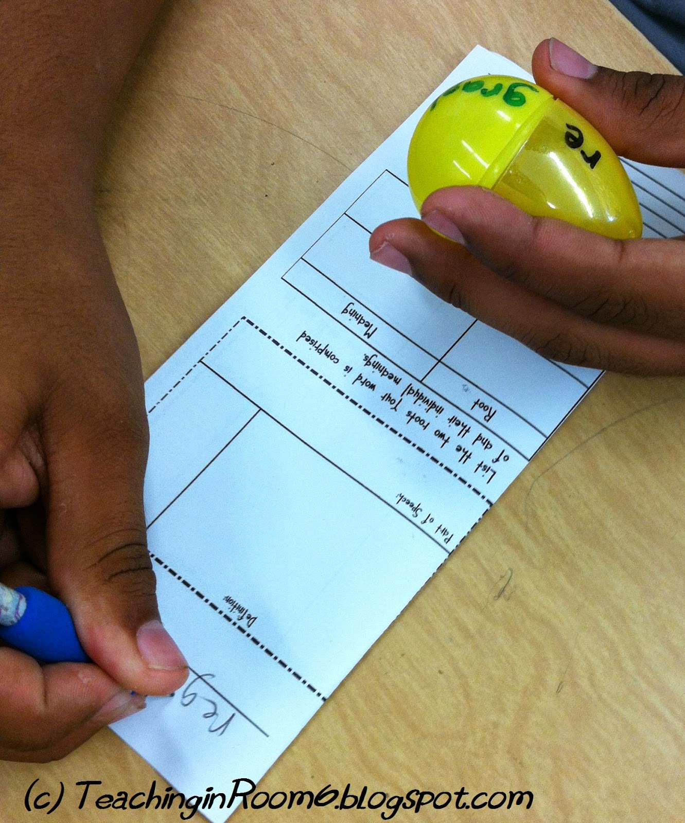 Easter Egg Root Words Teaching in Room 6
