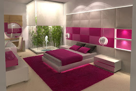 DORMITORIO JUVENIL FUCSIA Y BLANCO de KARIM CHAMAN dormitorios.blogspot.com