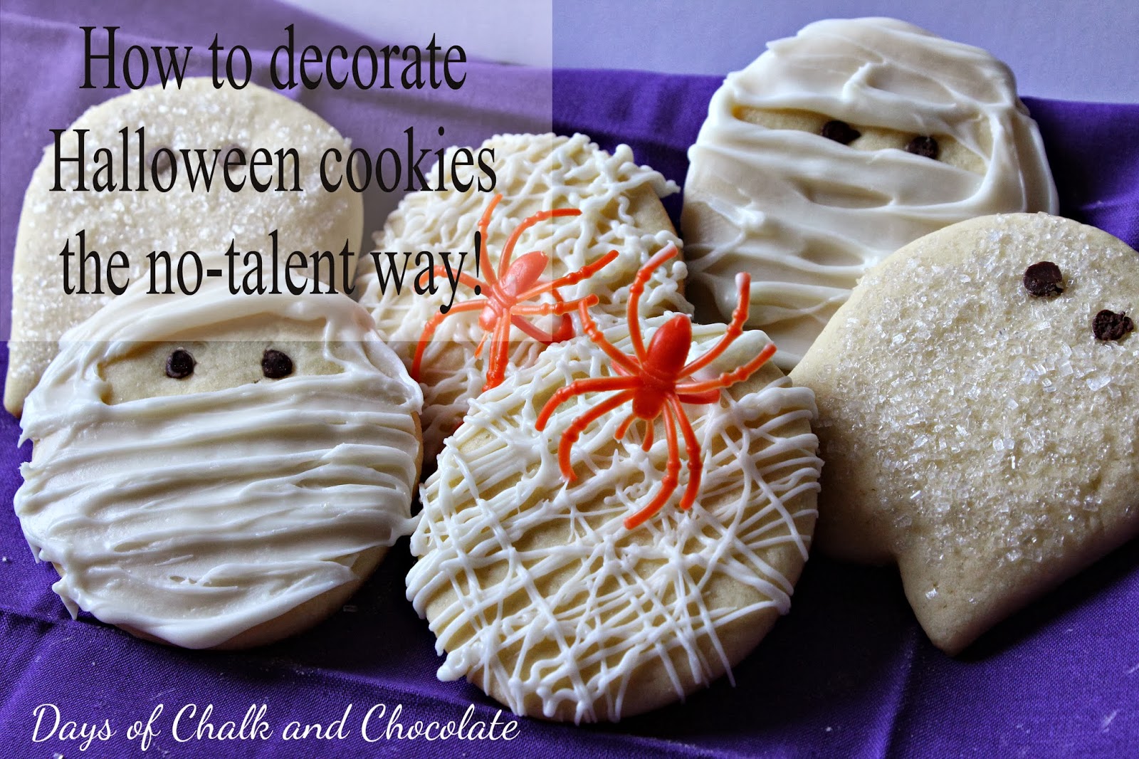 How To Decorate Halloween Cookies (when you stink at it!) Days of Chalk and Chocolate