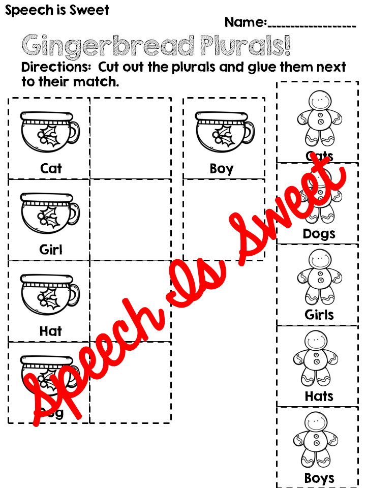 Speech is Sweet Gingerbread Grammar Freebie!