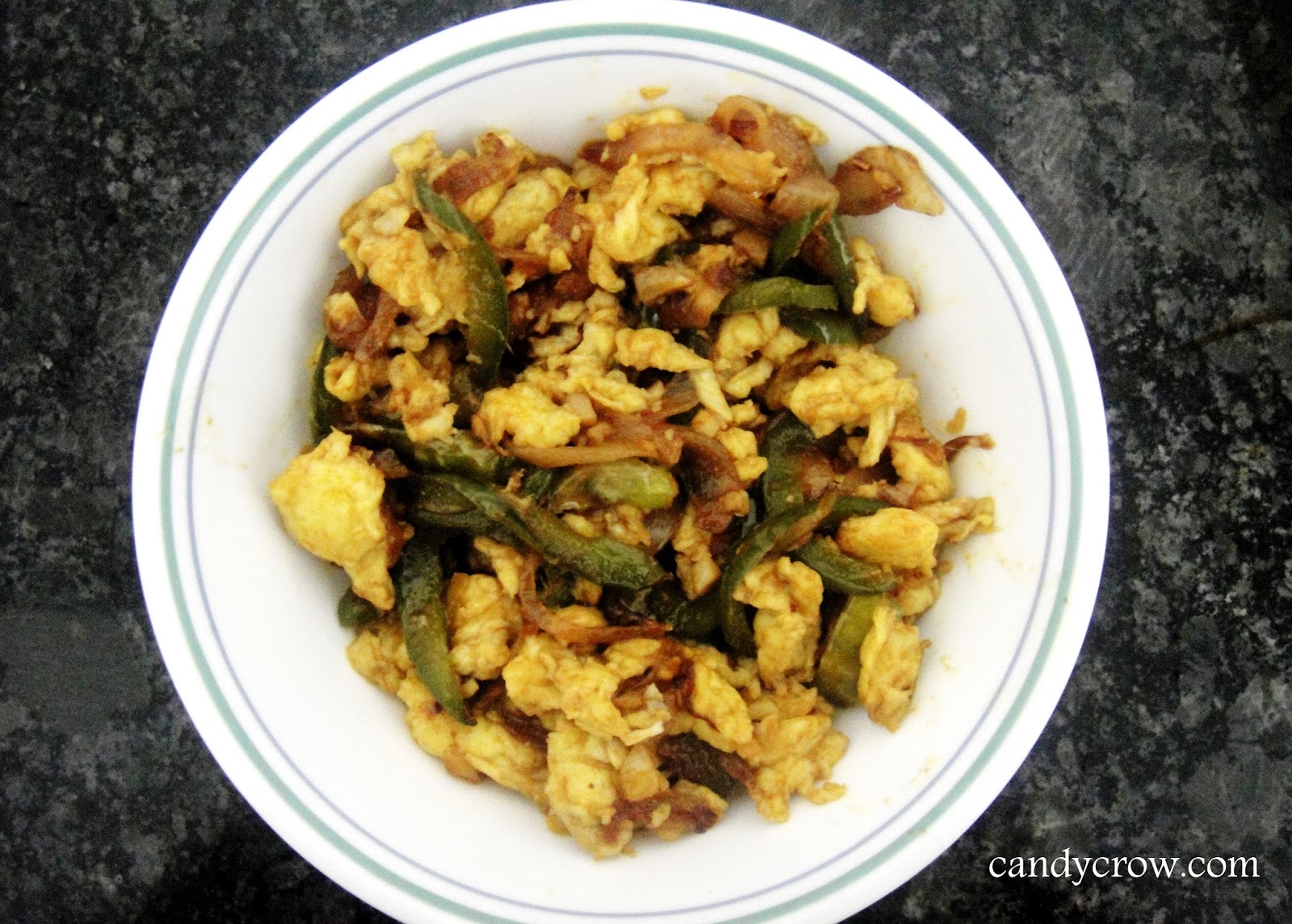 Spicy Capsicum Egg Recipe Candy Crow