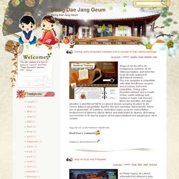 Being Dae Jang Geum Blogger Template. free download template blogspot
