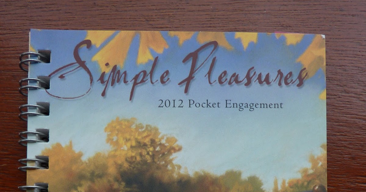 Plannerisms Brush Dance 2012 Simple Pleasures pocket calendar