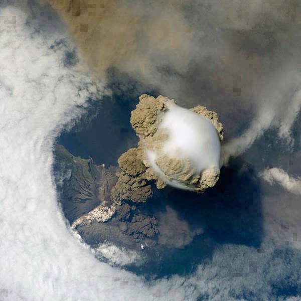 NASA captured Guatemala Volcano erupting from space..