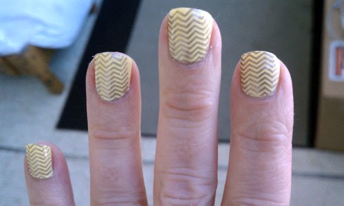 2. Chevron Nail Design with Pink and Gold - wide 11