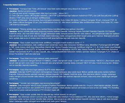 Frequently Asked Question: baca DISINI