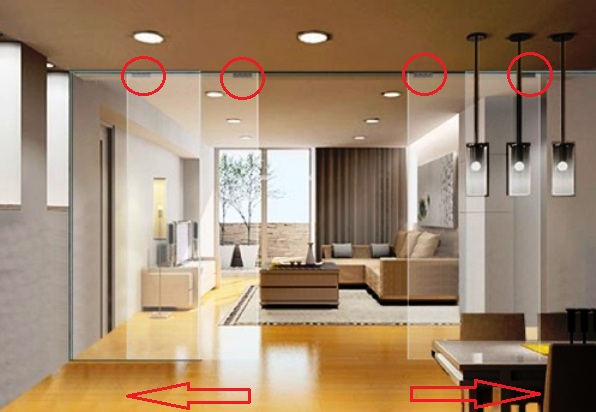 Suspended Sliding Door Frameless With Dorma Suspension System Suspended Sliding Door Frameless With Dorma Suspension System