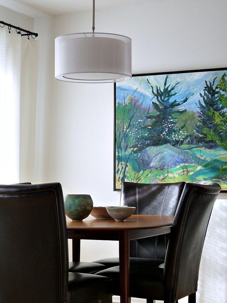 Large Scale Art in the Dining Room Dans le Lakehouse