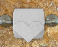 Оригами " Сердце" из туалетной бумаги