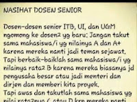 Nasihat Dosen Senior Nasihat Dosen Senior
