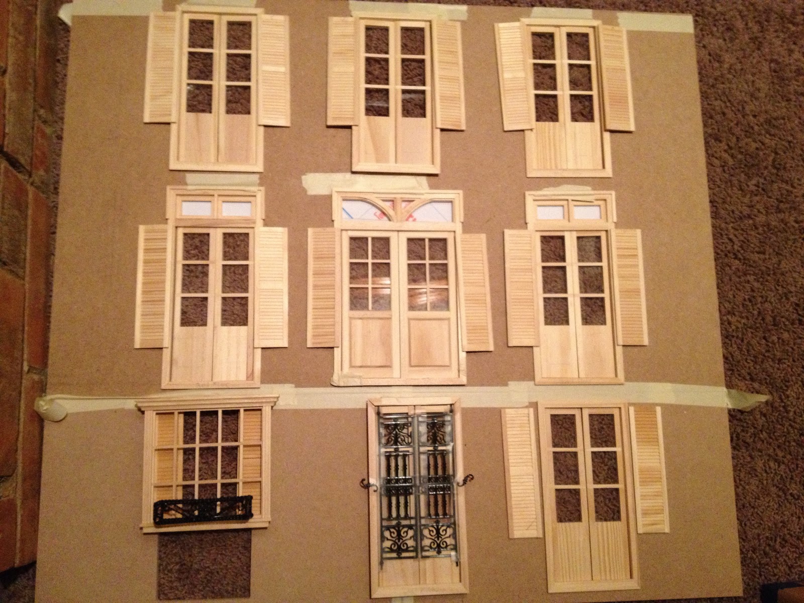 Jocelyn's Mountfield Dollhouse Foam Board MockUp of the Creole