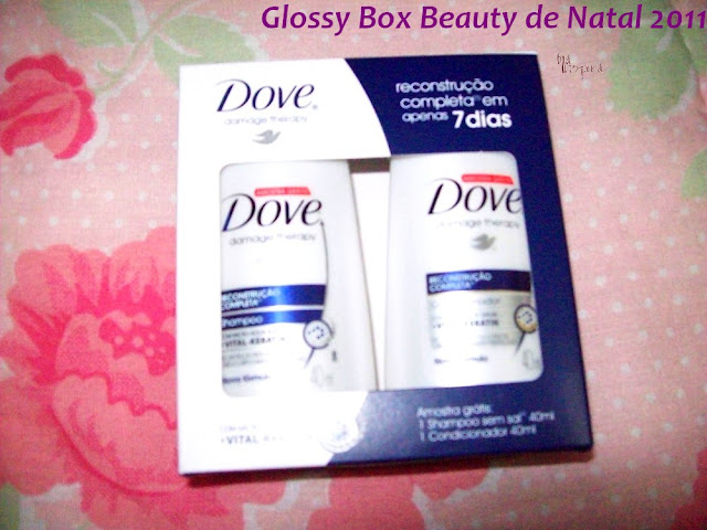 Glossy Box Beauty Natal 2011 Kit reconstrução completa em miniatura Dove da Glossy Box Beauty Natal 2011