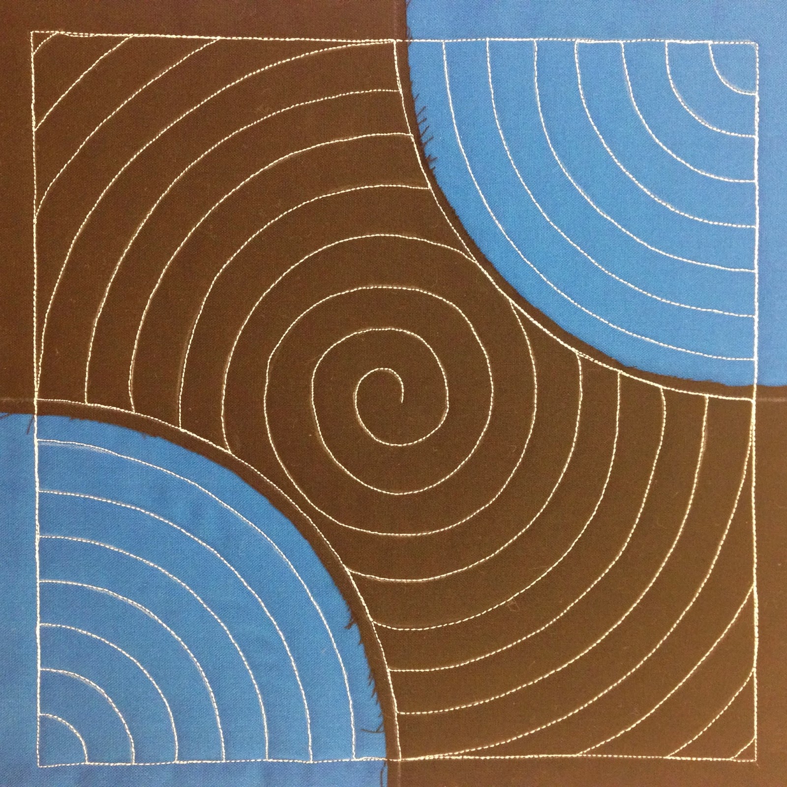 Spirals and Echoes quilting design