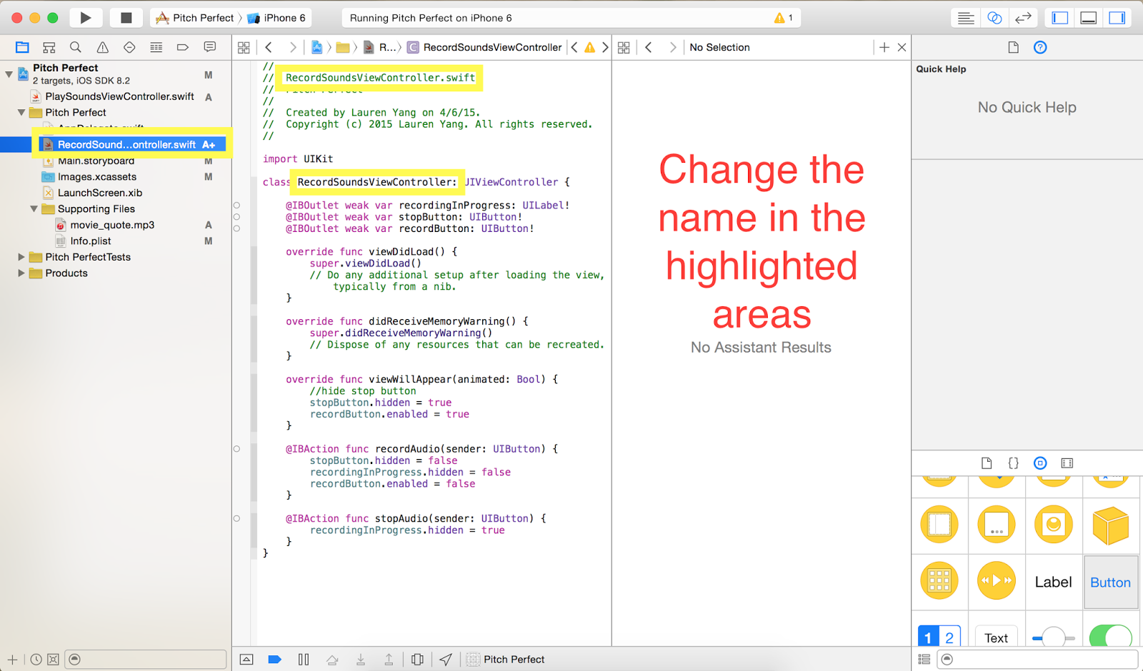 How to Change the Name of the View Controller in Xcode A Taste of Swift