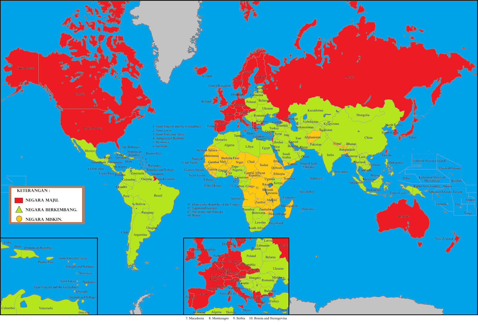 Findayani's Blog: Peta Dunia Maju, Berkembang, Miskin