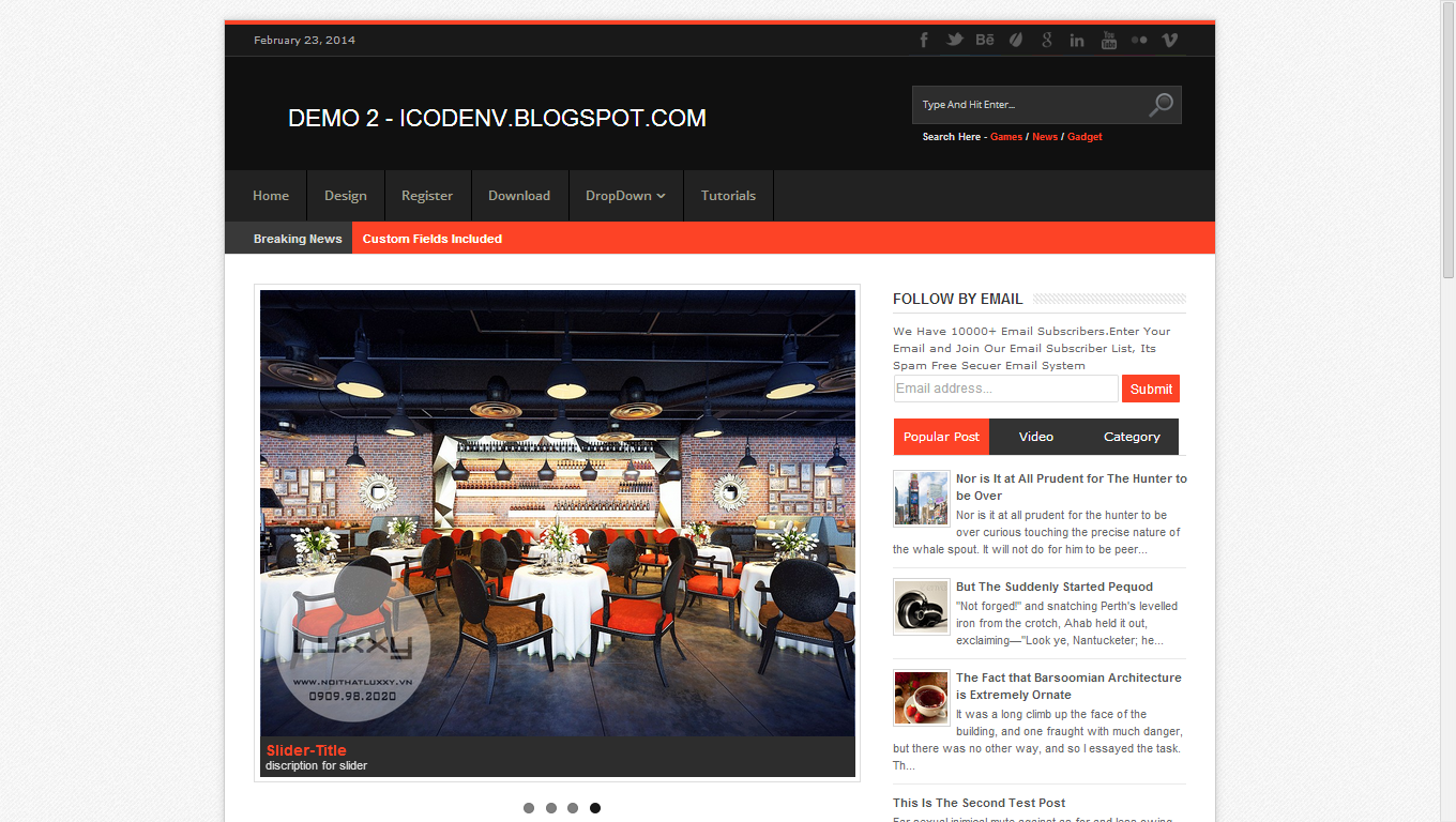 Chia sẻ Template Blogspot tin tức Responsive đẹp Chia sẻ Template Blogspot tin tức Responsive đẹp