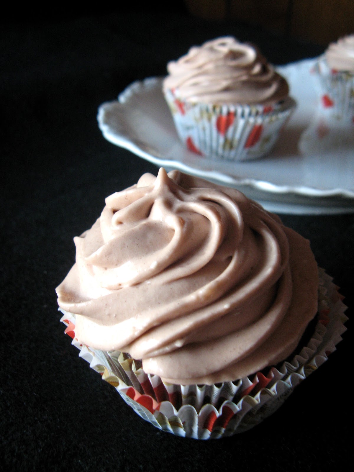 Chocolate Cupcakes with Hot Chocolate Frosting Crunchy Creamy Sweet