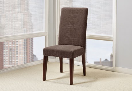 Sure Fit Stretch Crocodile Dining Room Chair Slipcover Sure Fit Stretch Crocodile Dining Room Chair Slipcover